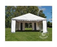 Tente de réception Original 5x8m PVC, Gris/Blanc