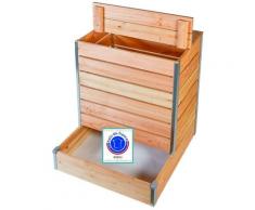 Composteur à accès direct Grand Modèle - Bois - 80cm x 75cm x 98cm