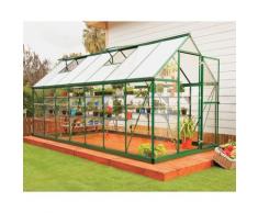 Serre de jardin en polycarbonate Hybrid 7,88 m², Couleur Vert, Ancrage au sol Non - longueur : 4m26