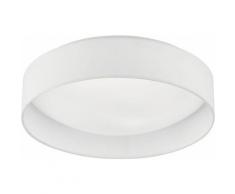 Plafonnier LED Plafonniers Salon Plafonnier de forme ronde, abat-jour en métal blanc, 1x LED 20W