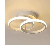 Goeco - Plafonnier LED, plafonniers design en anneau, 2 panneaux LED intégrés, 22W, lumière blanc