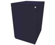 Bisley Caisson fixe Note™, avec 2 tiroirs pour DS, hauteur 704 – 737 mm, avec haut, bleu oxford |
