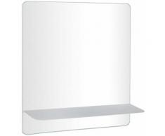 Miroir rectangulaire avec tablette blanche 60 x 70 cm SORRENTO - Blanc