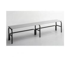 Banc pour vestiaire en acier, pour environnements humides - h x p 450 x 330 mm - L 1500 mm, sans