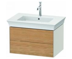 Duravit White Tulip, meuble-lavabo suspendu, largeur 684 x profondeur 458mm, avec 2 tiroirs, avec