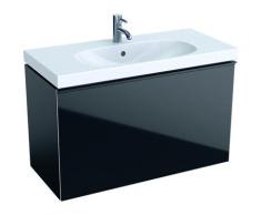 Geberit Acanto Meuble sous-lavabo Compact 500616, 890x535x416mm, Couleur (avant/corps): Verre Noir