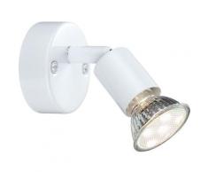 Globo - Applique murale LED lampe spot métal verre blanc éclairage chambre à coucher couloir