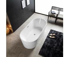 Baignoire ilot ovale en acrylique 140 cm - Tamara