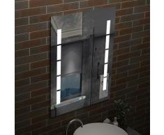Miroir LED anti-buée 70x50cm miroir de salle de bain
