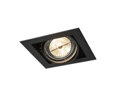 Spot encastrable carré noir - Oneon 111-1 Qazqa Design, Moderne Luminaire interieur Carré