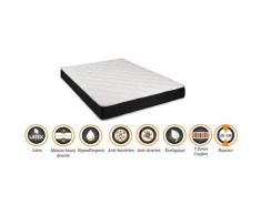 Matelas Latex 76 Kg/m3 + Mousse 35 Kg/m3 80x200 x 20 cm - Souple - 7 Zones de Confort