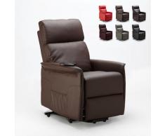 Fauteuil de relaxation électrique avec système lève personne pour seniors 2 roues Amalia | Couleur: