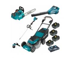 Pack Makita Jardin 36V: tondeuse autractée 36V 53cm DLM532 + débroussailleuse DUR368L +