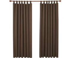 Deconovo - Lot de 2 Rideaux Occultant Isolant Thermiques Salon à Pattes, Taille Moyenne, 140x220