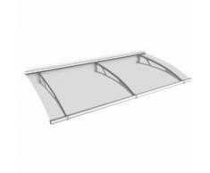 Auvent marquise de porte, 190 x 95 cm, LT-Line, transparent, fixations inox