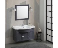 COMPOSITION SUSPENDUE DE SALLE DE BAIN EN ARDOISE MARSEILLE AVEC LAVABO ET MIROIR