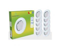 Lot de 50 Spot Led Encastrable Complete Blanc Lumière Blanc Chaud 5W eq.50W ref.267
