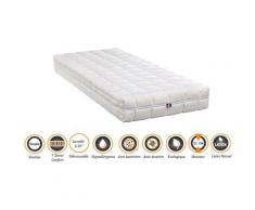 Nuits D'or - Matelas Latex 70% Naturel + Alèse 80x190 x 21 cm Souple - Déhoussable Housse Lavable
