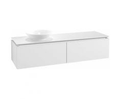Meuble sous-lavabo Villeroy & Boch Legato B116LO, 1600x380x500mm, lavabo à gauche, éclairage LED,