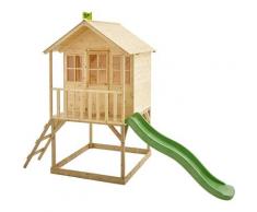 Maisonnette En Bois Tp Sunnyside Pour Enfants Inclus Avec Echelle Et Glissiere 1.8m - Norme Fsc Dim