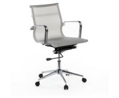 Chaise de Bureau à Roulettes Chrim Gris Polypropylène - Métal - Gris - Sklum