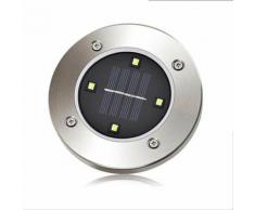 4LEDs Lampe Solaire au Sol sans Fil Projecteur LED Solaire Etanche Spot Enterré pour