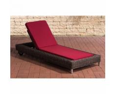 Lit de soleil exclusif Rosso 5 mm rond/marron métallique Rouge rubin