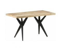 Betterlife - Table de salle à manger 140x70x76 cm Bois de manguier brut8058-A