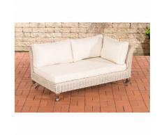 Canapé d'angle Moss rond/blanc perle Blanc beige