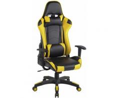Fauteuil de bureau Miracle V2 Similicuir noir/jeune