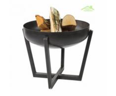 Brasero de jardin VILIA en acier avec ou sans couvercle - Avec couvercle