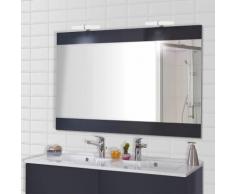 Miroir MIROSA gris anthracite avec appliques LED - 120x80 cm