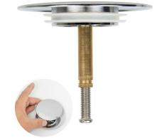 Bouchon de Baignoire, Ø 70 mm, avec Double Joint, Réglable en Hauteur, Bouchon de Baignoire