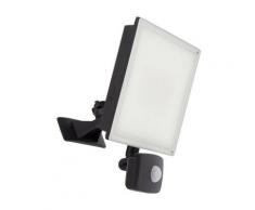 Projecteur LED mural noir - 4000 lumens - détecteur de mouvement | Xanlite