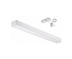 Réglette lumineuse LED 120cmx5cm 48W Suspendue ALU - Blanc Neutre 4000K - 5500K