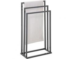 Porte-serviettes sur pied KUNO portant pour vêtements et linge de salle de bain avec 3 niveaux
