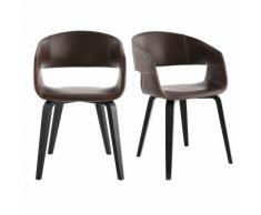 Chaises design pieds bois (lot de 2) SLAM - Marron clair
