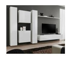 Paris Prix - Meuble Tv Mural Design switch Vi 330cm Blanc