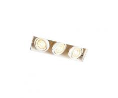 QAZQA oneon trimless - Spot encastrable Design - 3 lumière - L 269 mm - Blanc - Design,Moderne