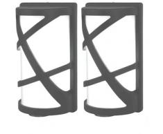 Lot de 2 appliques luminaires murales ALU Lampes projecteurs en verre dans le set comprenant