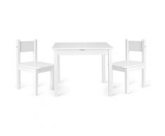 Leomark - Table 'Yeti' et 2 chaises enfant Blanche