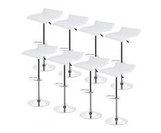 Tabourets de bar, Lot de 8 - Chaise de Bar Tabouret 角 la Maison , Cuisine Blanc