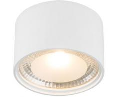 Plafonnier LED en métal blanc, cylindre, SERENA