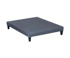 OLYMPE | Sommier tapissier en kit | gris ciment | 180x200 cm