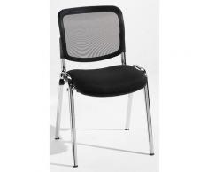 Topstar Chaise rembourrée empilable - avec dossier à résille - noir, lot de 4 - Coloris assise et