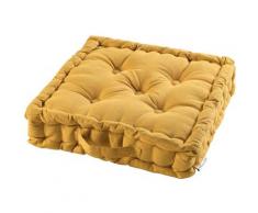 Coton D'intérieur - Coussin de sol 45 x 45 x 10 cm coton uni panama Miel
