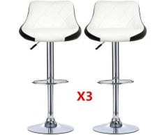 Yongqing - Facile à Nettoyer Tabouret de Bar Lot de 6 avec siège Bien rembourré, en Cuir Artificiel