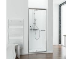 Porte de douche pivotante extensible, verre 5 mm, Vita, Schulte, 90-100 cm, profilé aspect chromé,