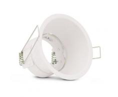 Support plafond de spot LED Basse luminance Fixe Ø83 Aluminium Blanc