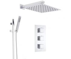 Hudson Reed - Kit Douche Thermostatique Encastrable - Pommeau Mural Carré 30CM